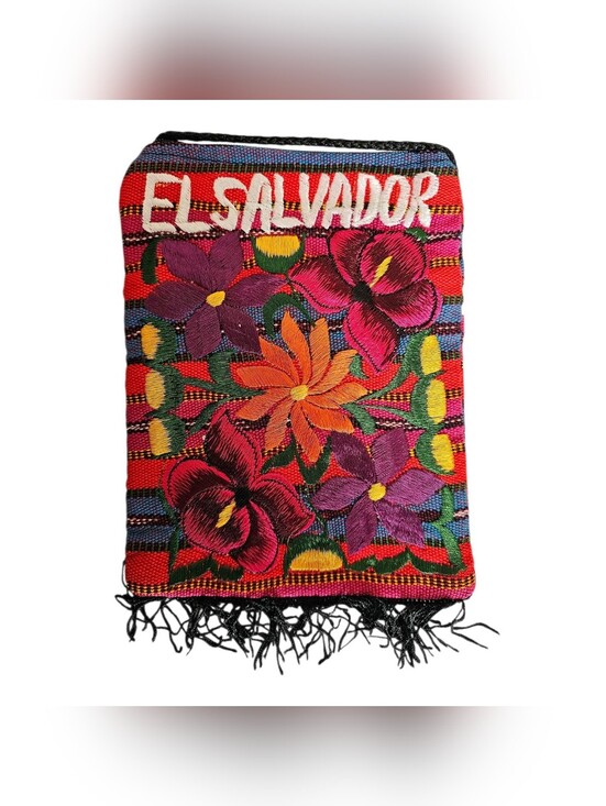 Handbags - El Salvador Crossbody Embroidered Floral Serape Shoulder Purse 2 Zippers NEW